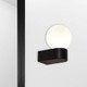 Wall Light Black Steel Opal Diffuser G9 IP44 4W 4000K 400lm Wall Light Black Steel Opal Diffuser G9 IP44 4W 4000K 400lm